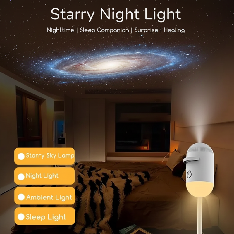 NightSky – Regulowane natężenie światła i magiczna atmosfera w sypialni – lampa LED Galaxy