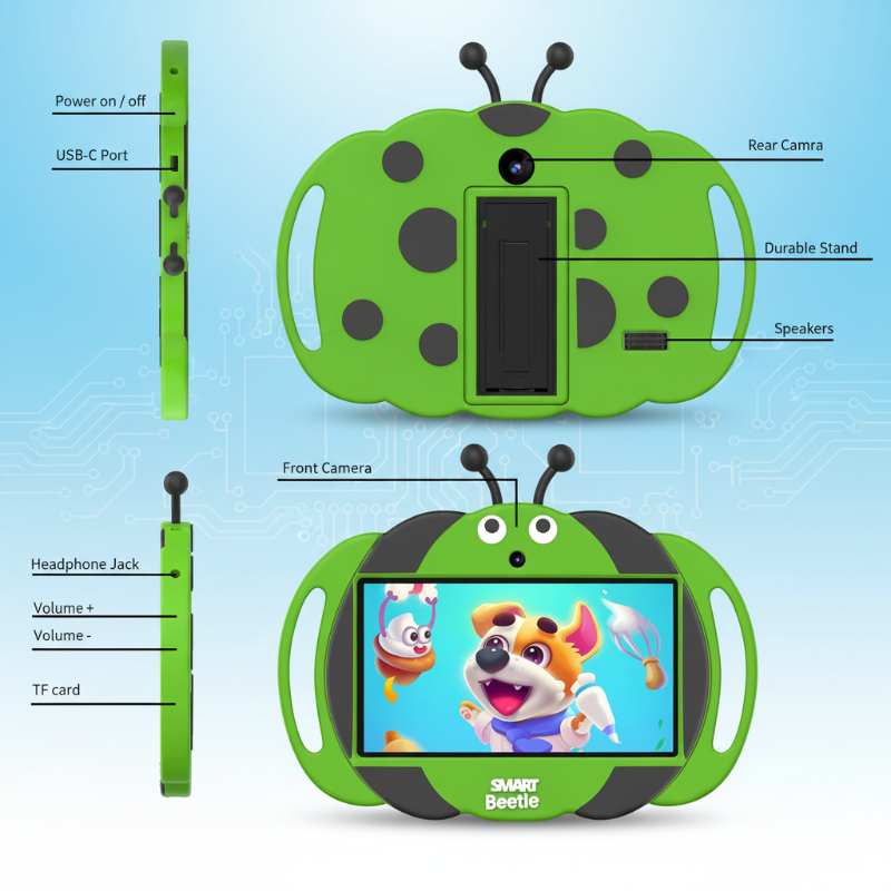 PlayPad – Edukacyjny i zabawny – tablet dla dzieci z odpornym na wstrząsy etui