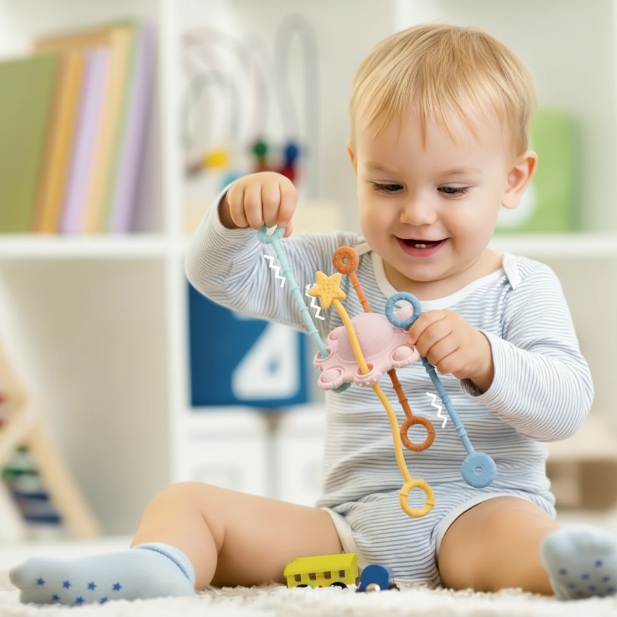 HappyHands – Zmysłowe i Montessori – sensoryczna sznurkowa zabawka