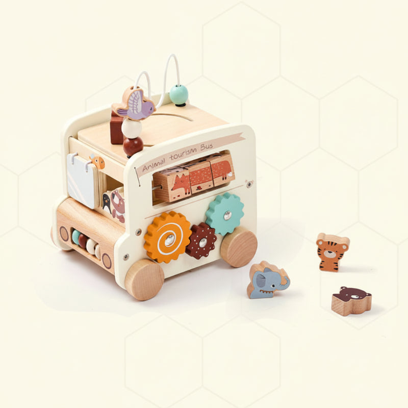 BusyRide – Edukacyjny i wszechstronny – drewniany zestaw Montessori
