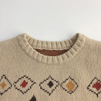 Thumbnail for LittleRetro – Ciepły i stylowy – dziecięcy sweter z dzianiny z motywem rombów