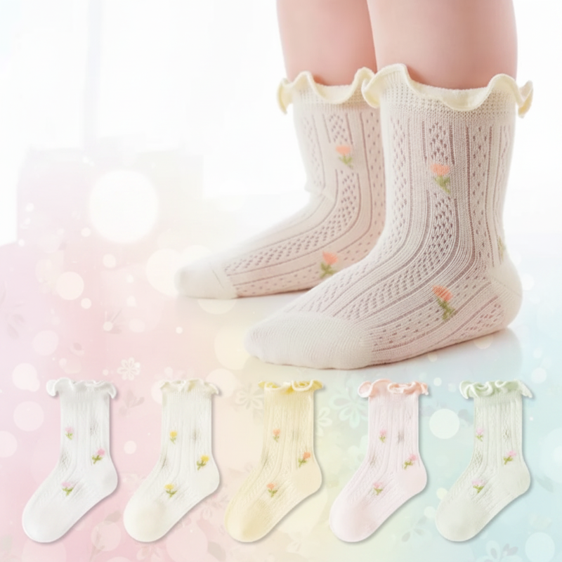 HappyToes – Kolorowe i urocze – skarpetki dla niemowląt (zestaw 5 sztuk)