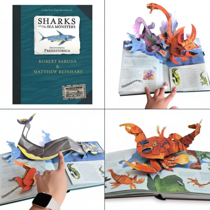 JurassicKids – Ekscytująca i edukacyjna – encyklopedia dinozaurów 3D w formie książki z wyskakującymi ilustracjami