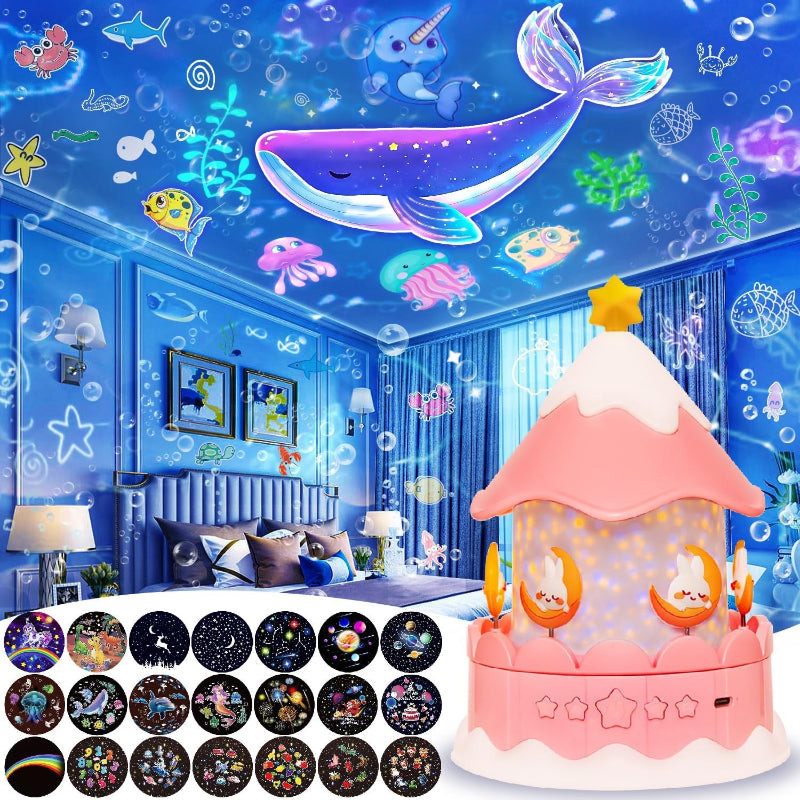 CosmoGlow – Marzycielski i kreatywny – lampka nocna Galaxy Projector z obrotem o 360°