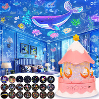 Thumbnail for CosmoGlow – Marzycielski i kreatywny – lampka nocna Galaxy Projector z obrotem o 360°