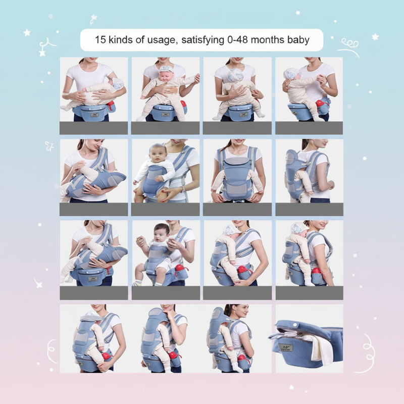 CozyCarry – Praktyczny i regulowany – nosidełko dla dzieci 3 w 1