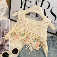 Thumbnail for MiniChic – Stylowy i wygodny – zestaw składający się z bluzki w stylu boho i dżinsowych szortów
