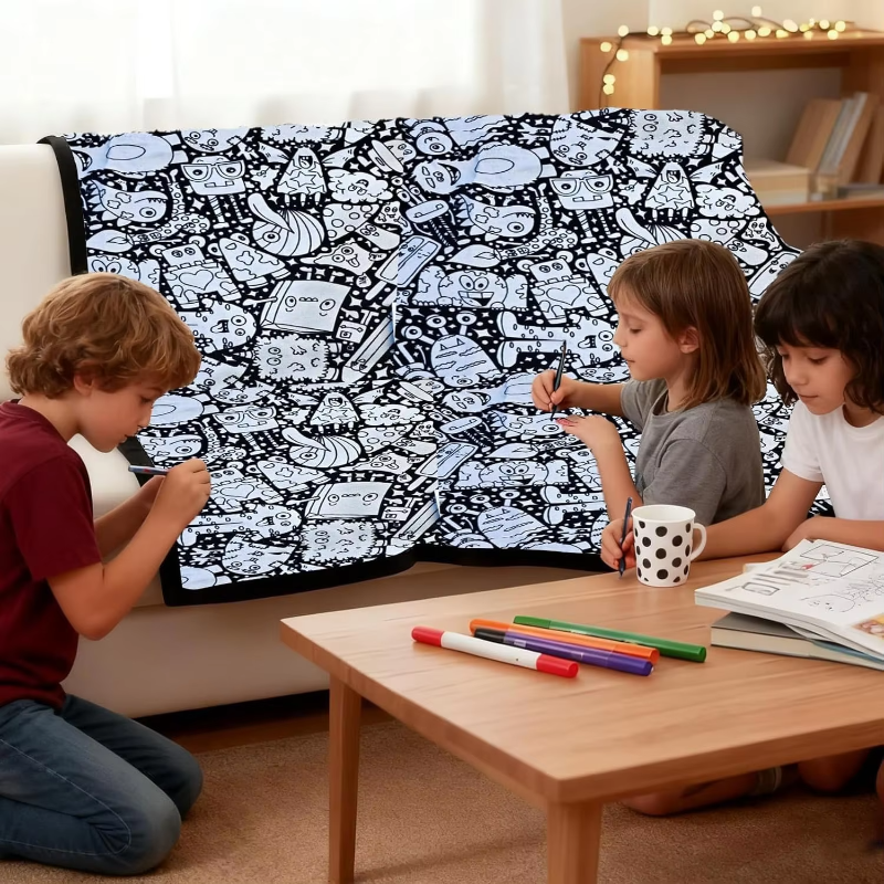 ColorFun – Kreatywne i edukacyjne – duży koc do kolorowania