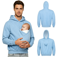 Thumbnail for CuddleDad – Wygodna i praktyczna – męska bluza z kapturem i kieszenią na dziecko