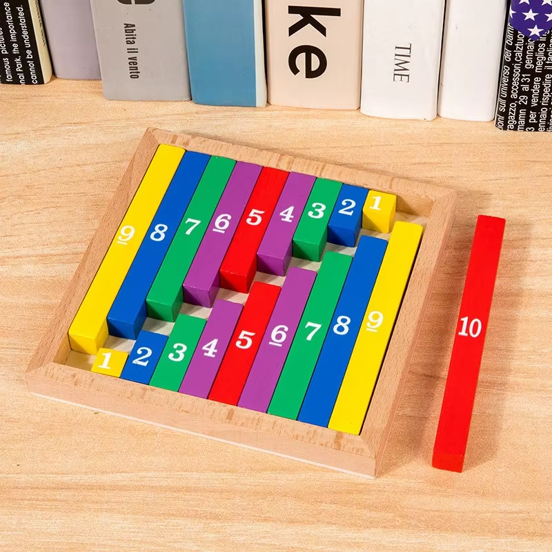 TinyMath – Pouczające i edukacyjne – drewniana tablica do nauki liczenia z cyframi