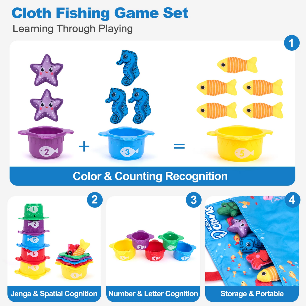 LittleFisher – Edukacyjna i interaktywna – gra rybna Montessori