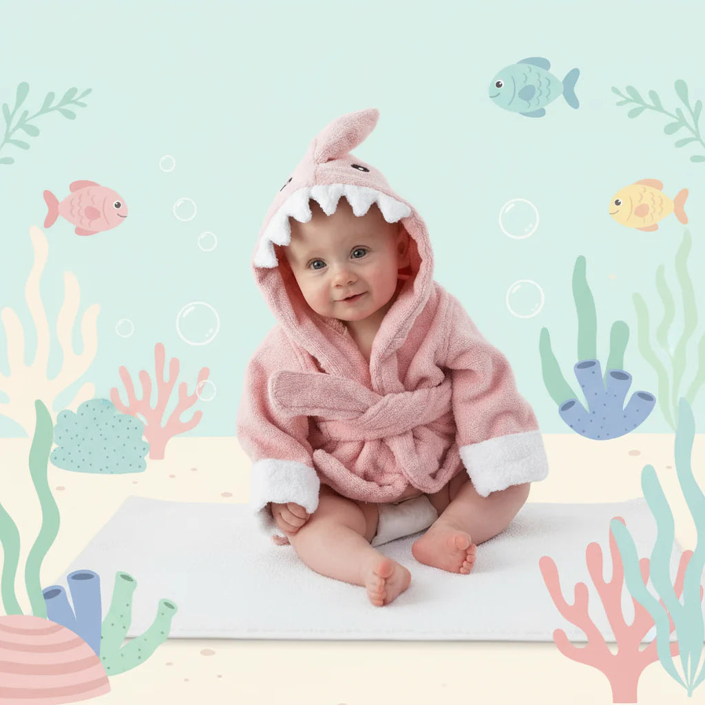 CozyNest – Miękki i chłonny – szlafrok z motywem zwierzęcym