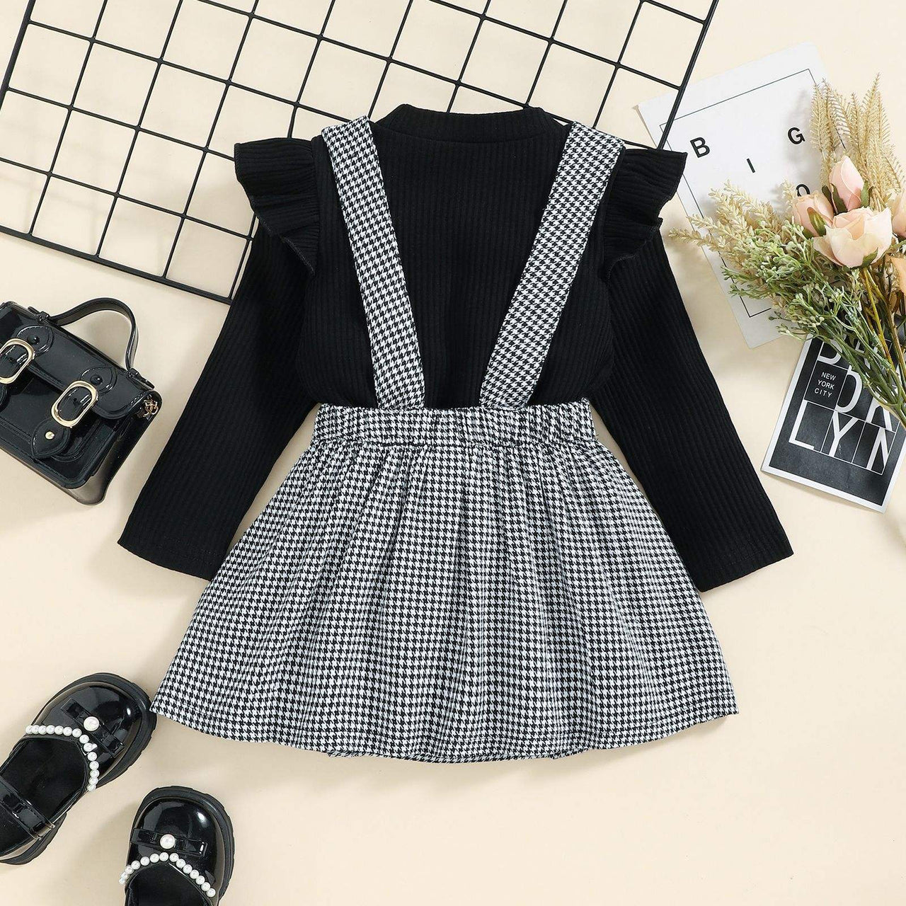Mini Fashion™ - Dwuczęściowy zestaw z sukienką - Odzież dla dzieci