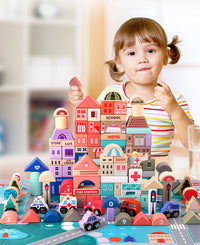 Thumbnail for BuildJoy – Edukacyjne i zabawne – Drewniane klocki budowlane w mieście