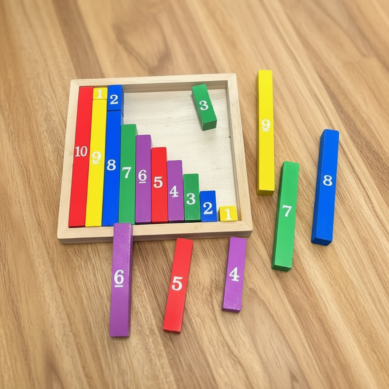 TinyMath – Pouczające i edukacyjne – drewniana tablica do nauki liczenia z cyframi