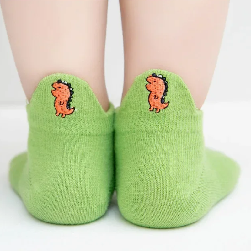 PlayfulToes – Kolorowe i miękkie – krótkie skarpetki dziecięce (zestaw 5 sztuk)