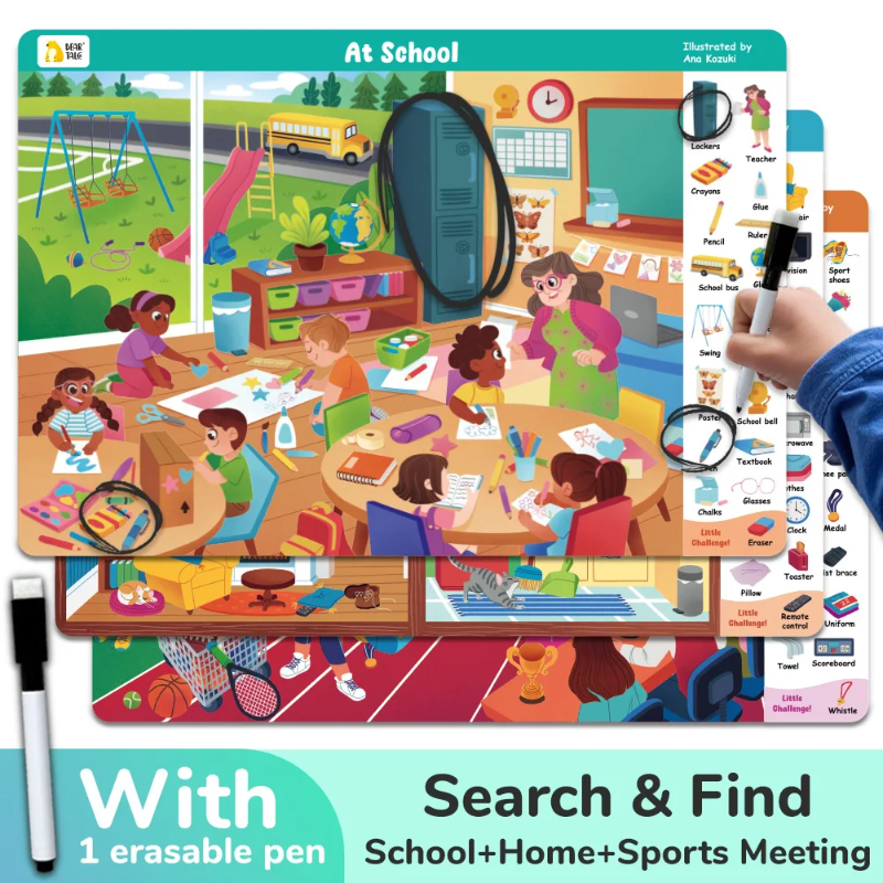 Search and Find Game – Nauka i zabawa – książka z zadaniami