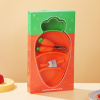 Thumbnail for MiniMeal – Bezpieczny i antypoślizgowy – silikonowy zestaw talerzy dla maluchów ze sztućcami