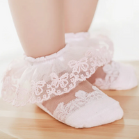 Thumbnail for BabyBliss – Wygodne i lekkie – skarpetki z koronką dla niemowląt