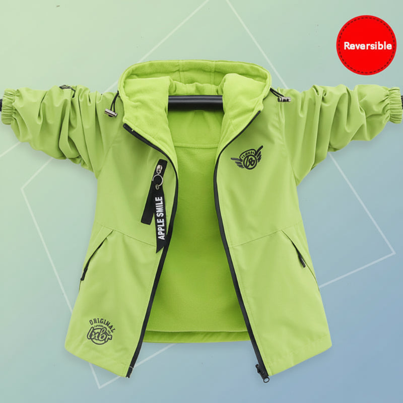 Reversible Kids Jacket – Wodoodporna i wiatroszczelna – lekka kurtka