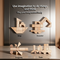 Thumbnail for BlockyFun – Kreatywne i edukacyjne – zestaw 100 drewnianych klocków