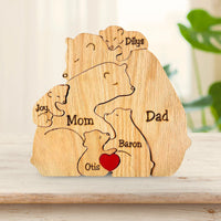 Thumbnail for Family Puzzle™ – spersonalizowany prezent na Dzień Matki z rodziną misiów