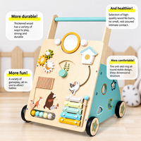 Thumbnail for WoodenSteps – Naturalne i edukacyjne – drewniany wózek dla niemowląt z panelami zabawowymi