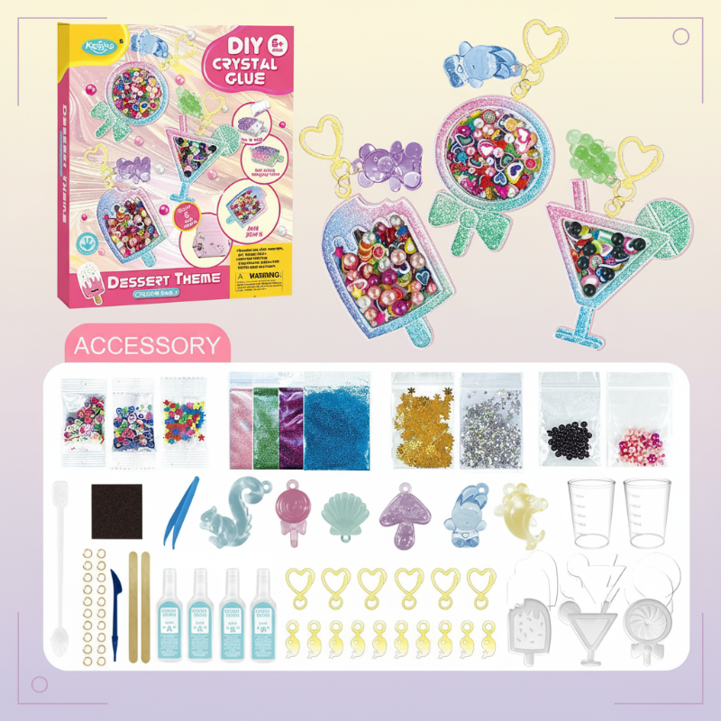 DIY Crystal Keychain Kit – Kreatywne i zabawne – zestaw do wykonania breloczka