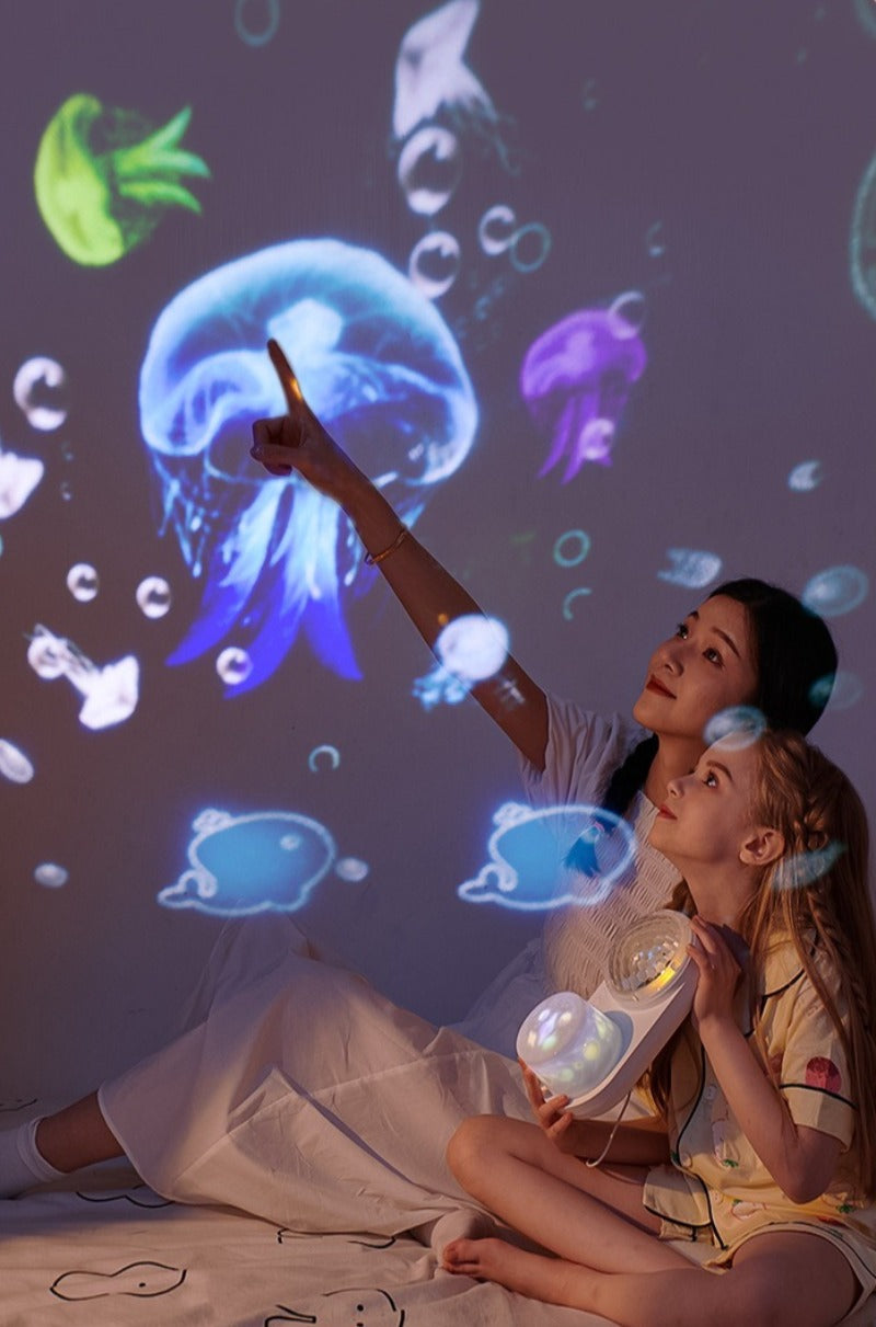 OceanGlow – Kojąca i magiczna – lampka nocna z projekcją gwiaździstego nieba