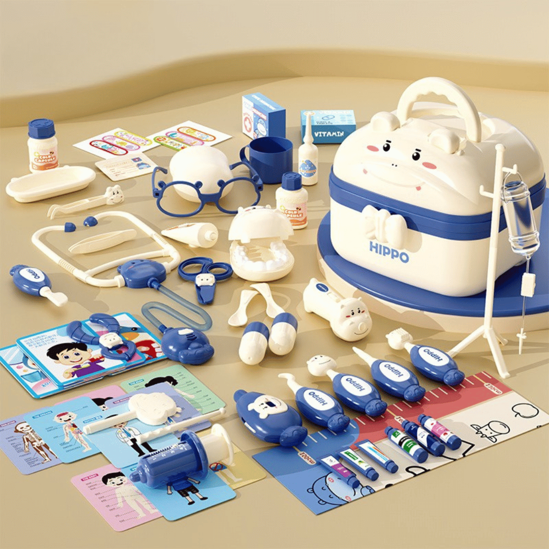 Hippo Doctors Set™ - Mini doktorzy w akcji - zabawkowy zestaw lekarski