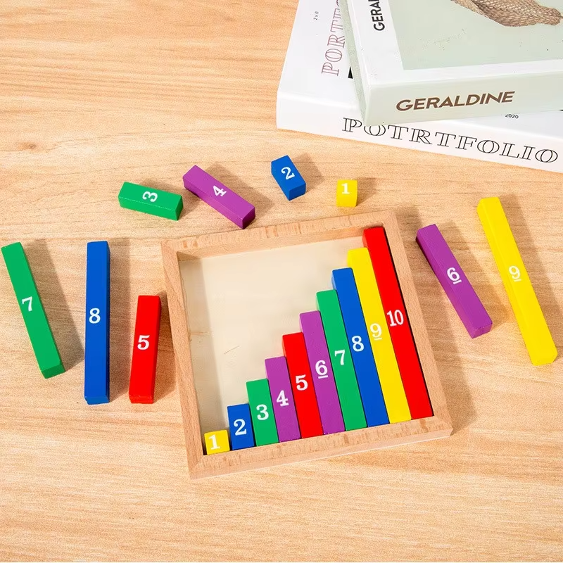 TinyMath – Pouczające i edukacyjne – drewniana tablica do nauki liczenia z cyframi