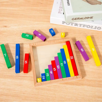 Thumbnail for TinyMath – Pouczające i edukacyjne – drewniana tablica do nauki liczenia z cyframi