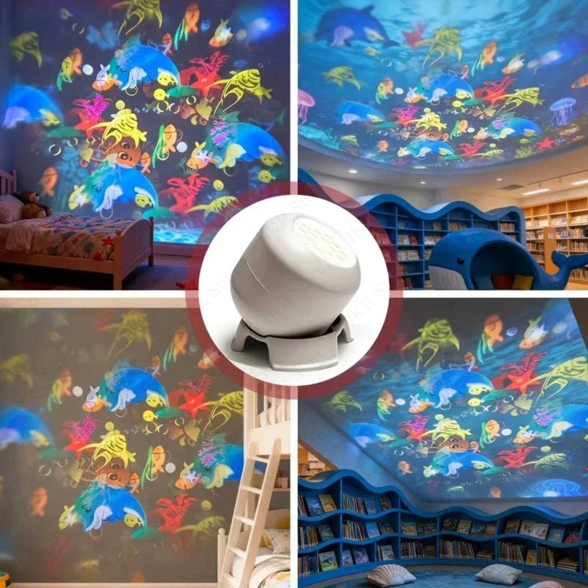 SeaDream – Zabawa i nauka – obrotowa lampka nocna LED 360°