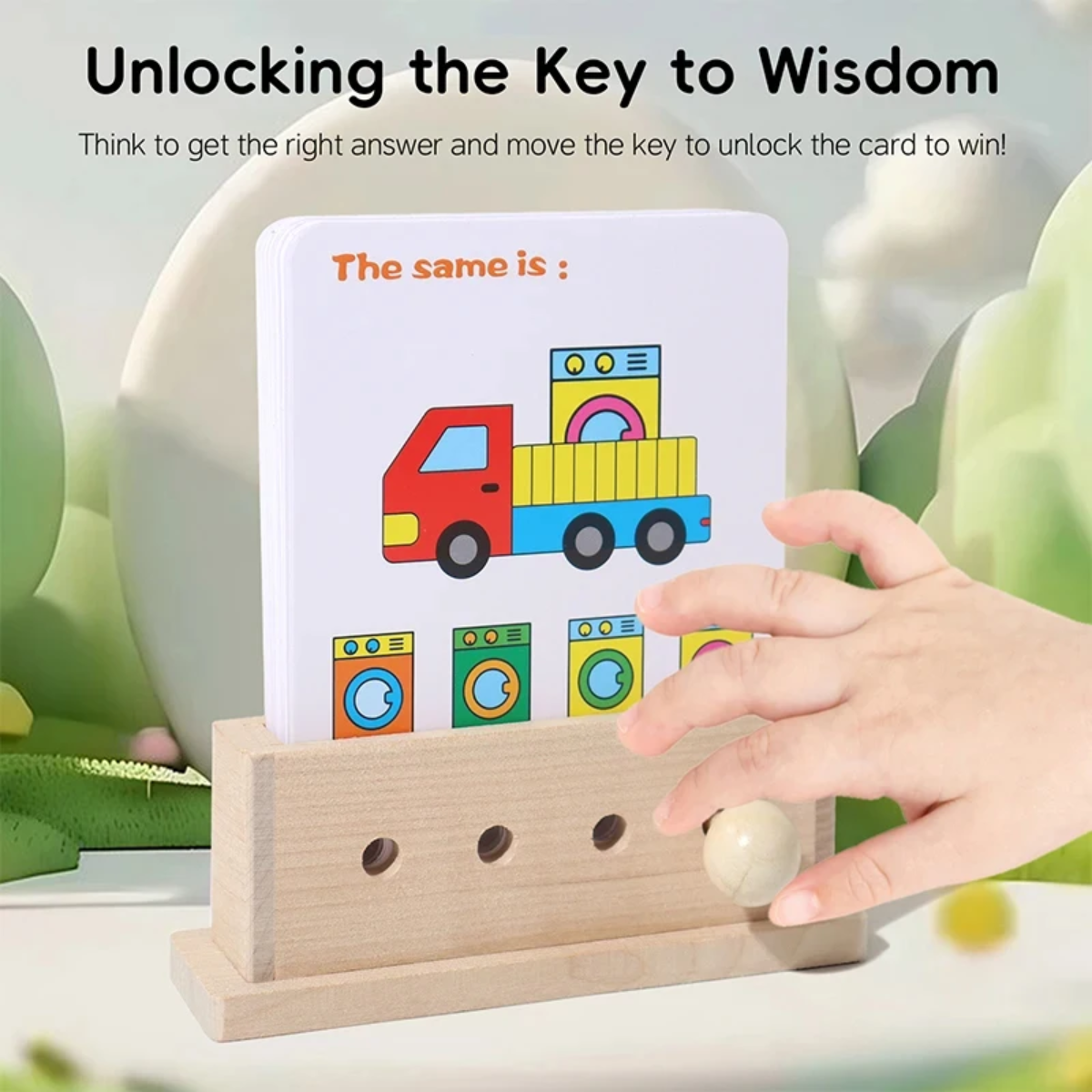 BrainyKids – Logiczne i zabawne – drewniana gra edukacyjna z kartami