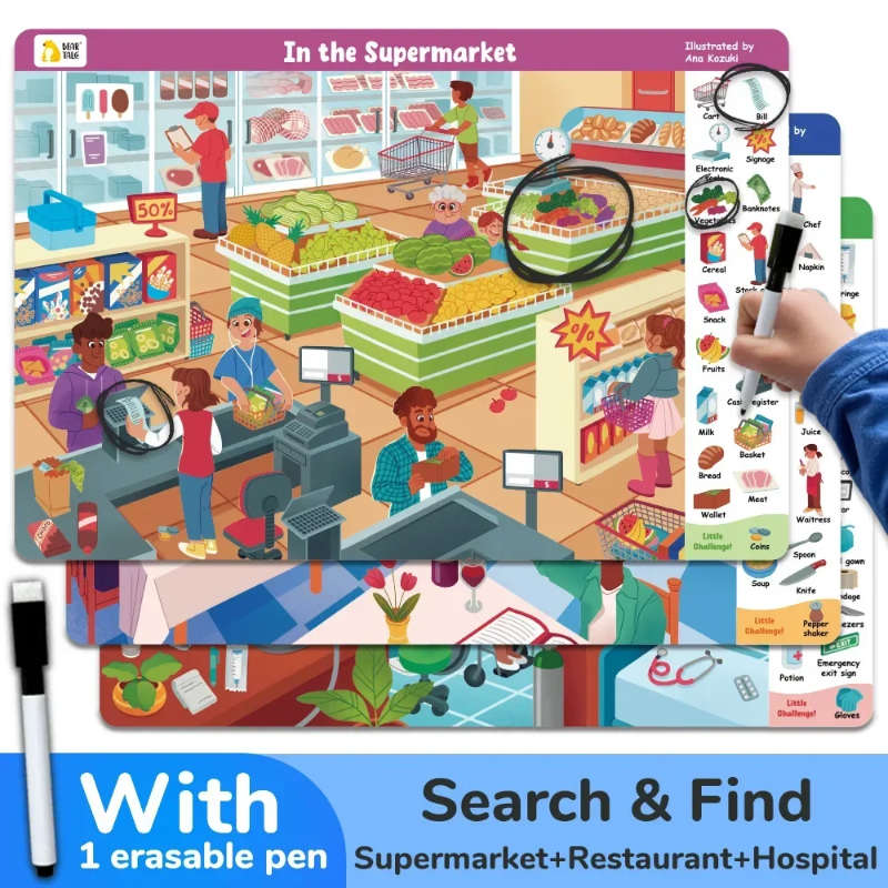 Search and Find Game – Nauka i zabawa – książka z zadaniami