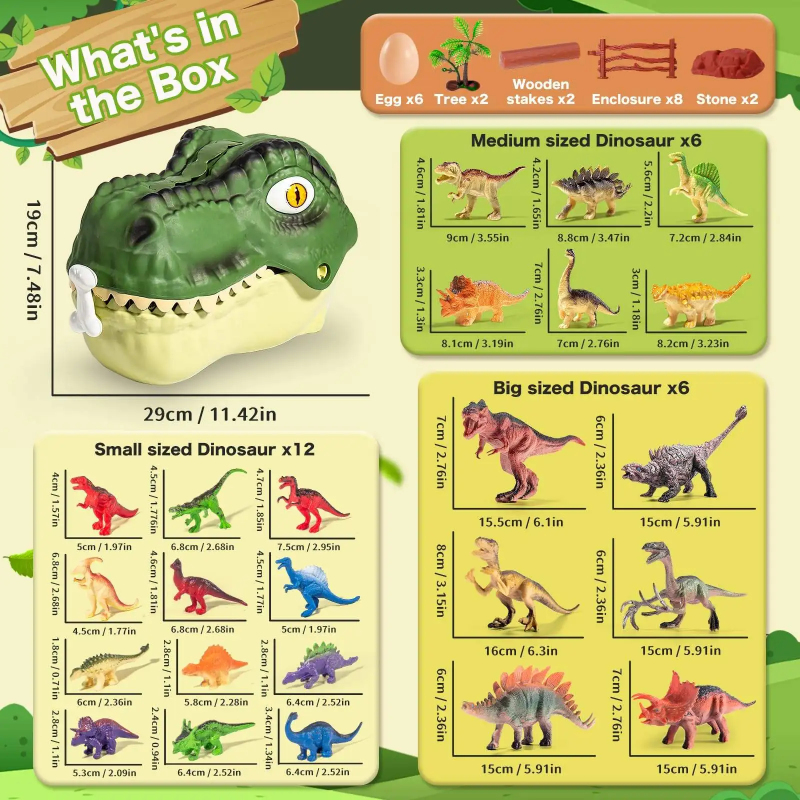 DinoWorld – Kreatywny i realistyczny – zestaw do zabawy „Głowa dinozaura”