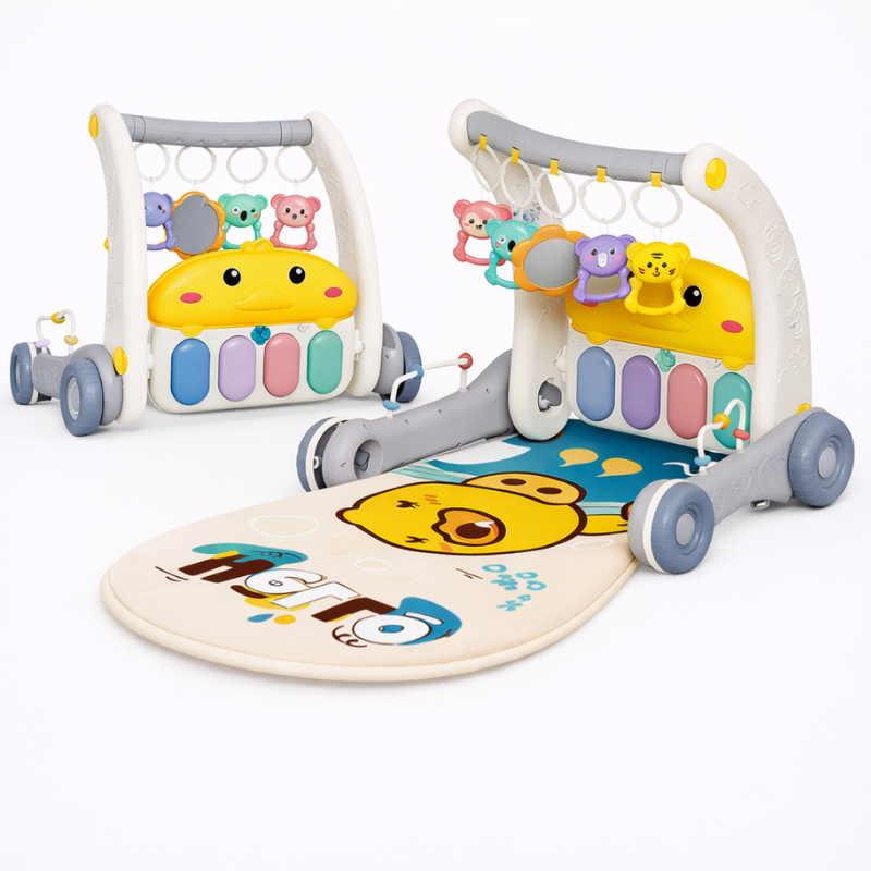 Step & Play – interaktywny i bezpieczny – 3 w 1 chodzik i gimnastyka dla niemowląt