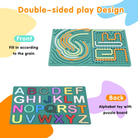 Thumbnail for BrainyKids – Edukacyjne i sensoryczne – silikonowa tablica z literami