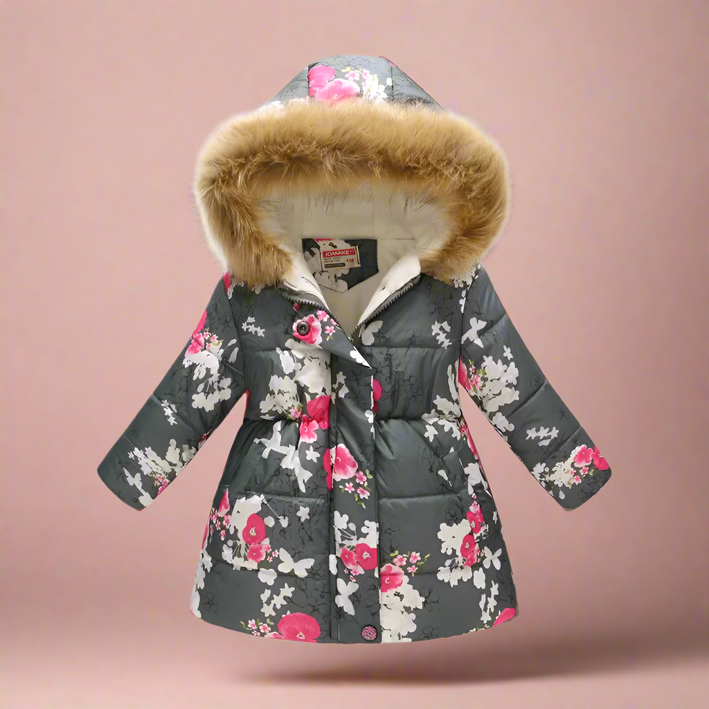 CozyTrend – Elegancka i przytulna – pikowana kurtka zimowa dla dziewczynek