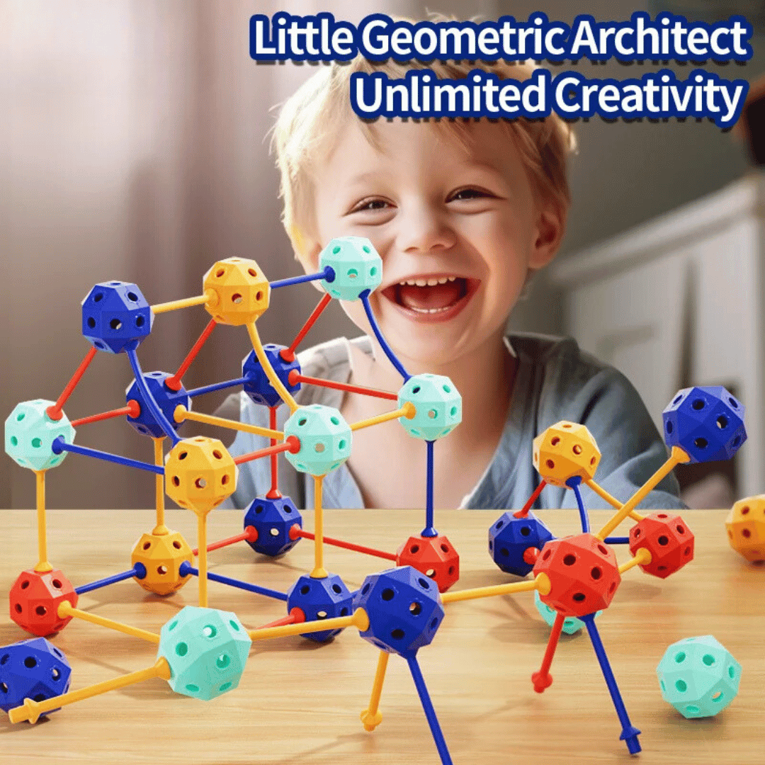 Connect Beads™ - Klocki geometryczne - Edukacyjna układanka 3D