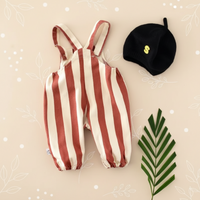 Thumbnail for Striped Overall Romper – Miękkość i wygoda – kombinezon dziecięcy