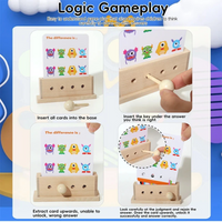 Thumbnail for BrainyKids – Logiczne i zabawne – drewniana gra edukacyjna z kartami