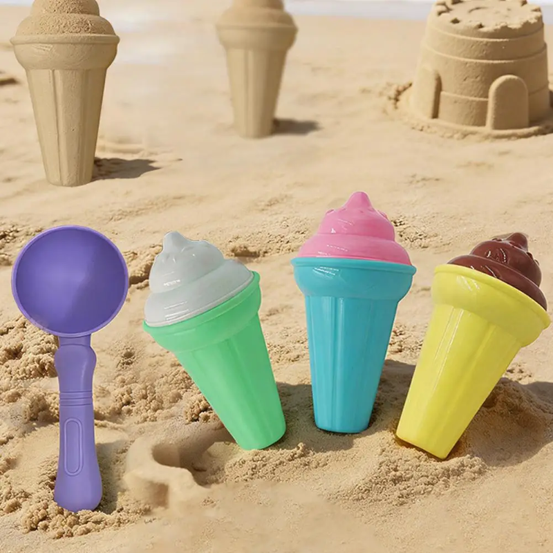 BeachFun – Zabawa w piasku i kreatywność – zestaw do zabawy „Piasek, lody, łopatka”