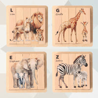 Thumbnail for ZooStack – Drewno i interaktywność – Puzzle z klockami zwierząt