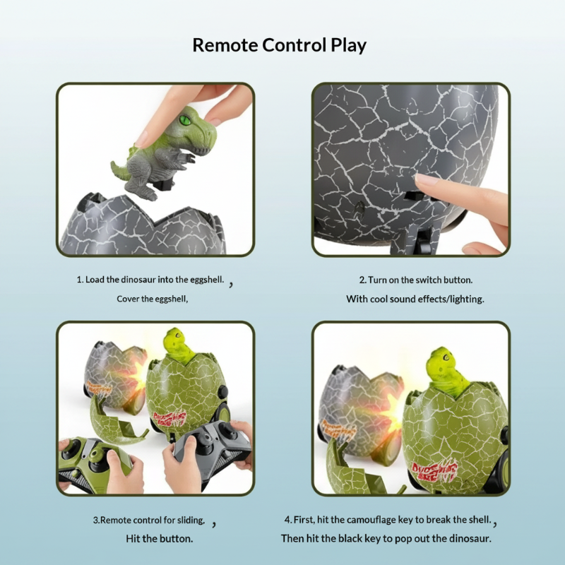 RoarPlay – Ekscytujące i interaktywne – Jajo dinozaura na zdalnym sterowaniu