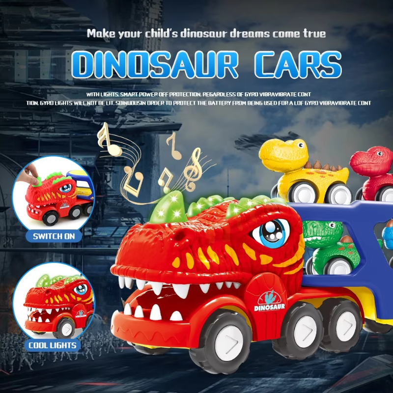 DinoDrive – Kreatywny i pełen przygód – zestaw do zabawy „Ciężarówka 5 w 1”