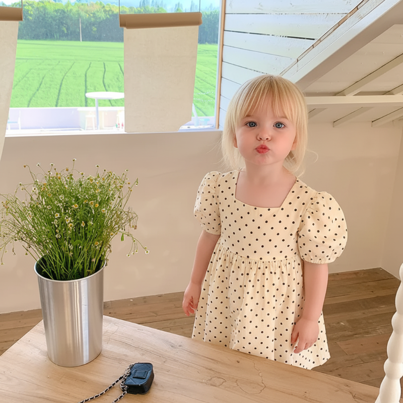LittleTwinkle – Miękka i wygodna – sukienka dziecięca z podwójnymi kokardkami