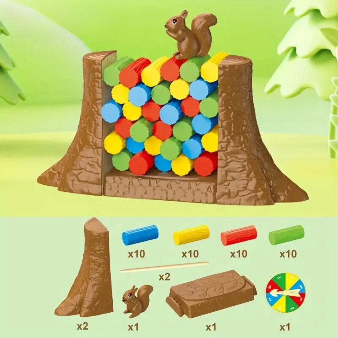 Squirrel Stacker™ - Gra zręcznościowa spadająca wiewiórka - Zabawka