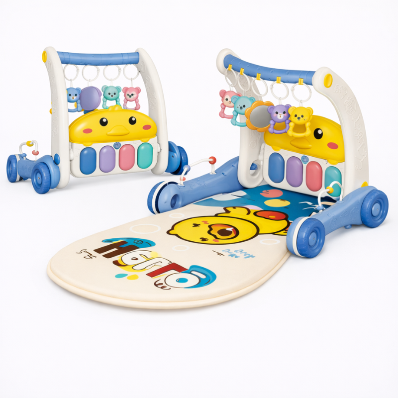 Step & Play – interaktywny i bezpieczny – 3 w 1 chodzik i gimnastyka dla niemowląt