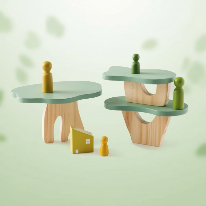 Wooden Forest Blocks – Kreatywność i rozwój – zestaw drewnianych klocków do układania